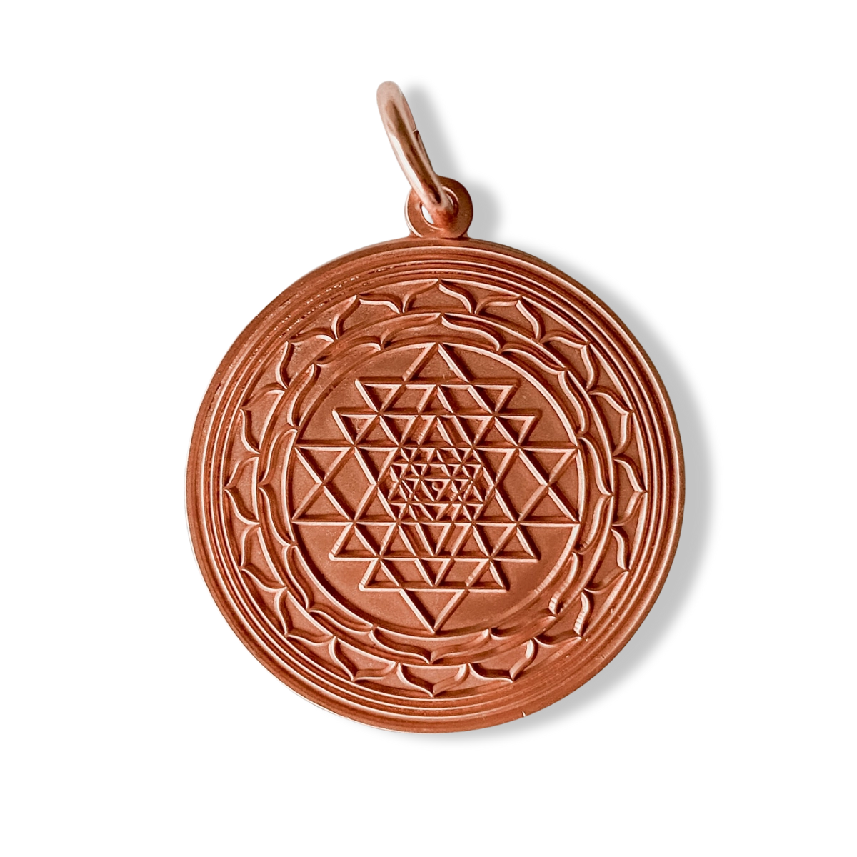 Sri Yantra hanger koper – krachtig symbool voor meditatie en focus