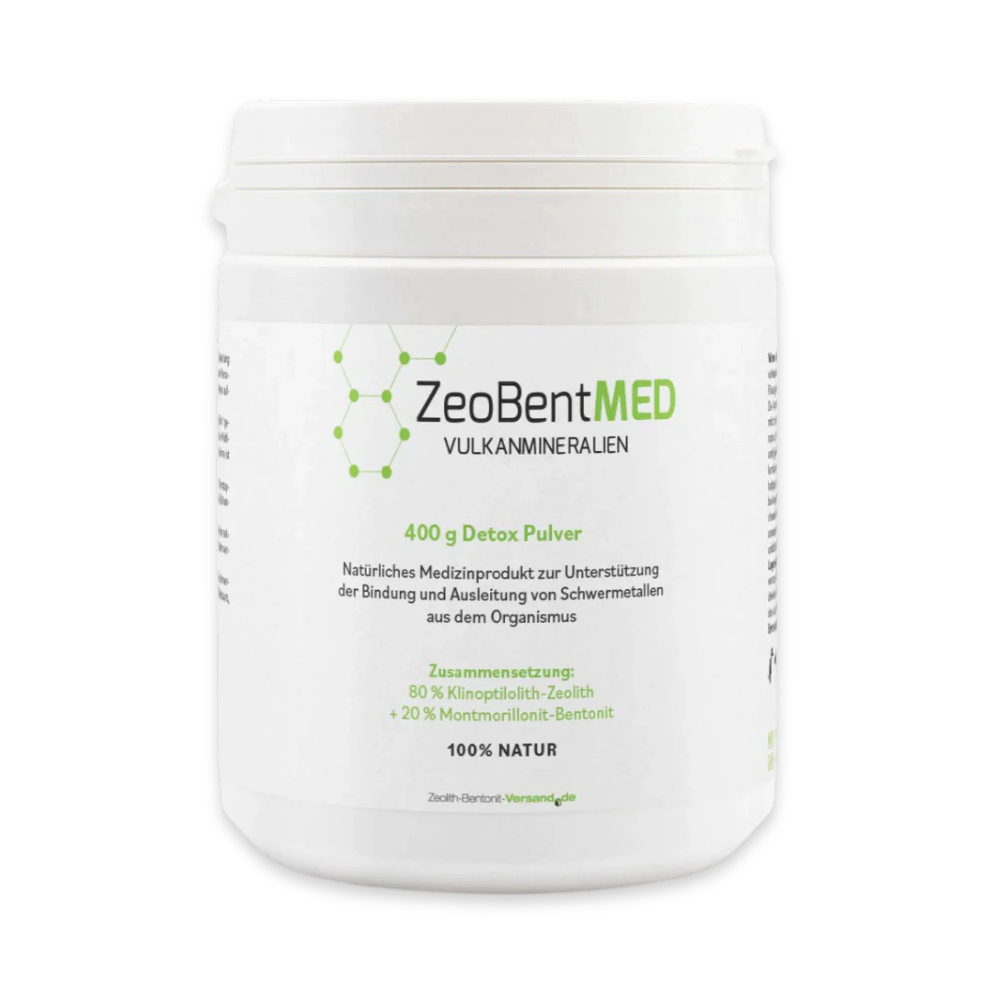 ZeobentMED detox poeder met zeoliet klinoptiloliet en bentoniet